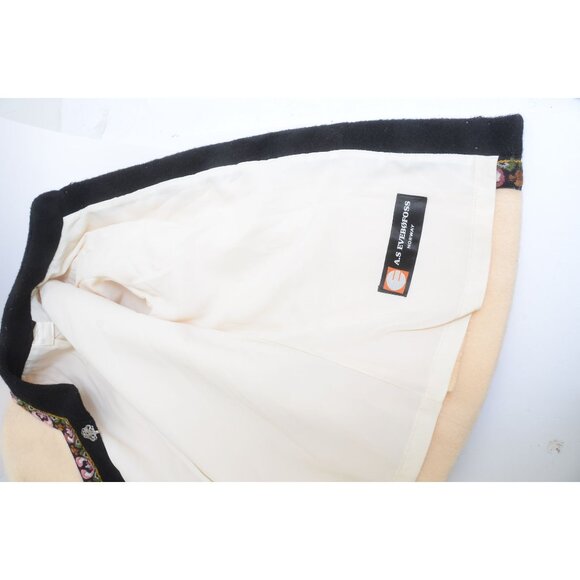 A.S. Evebofoss Norway Vintage Pure New Wool Jacket Coat Silver Clasps Women's 40 - Picture 7 of 16